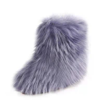 China Durable The most popular fur women's boots winter black boots have fur boots fur inside for sale