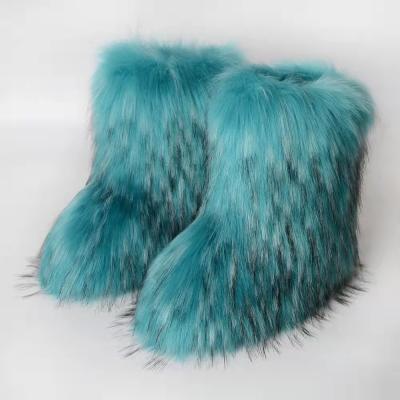 China Unique Designer Fur Boots Durable Real Fur Boots Best Selling All-Fur Plush Boots for sale