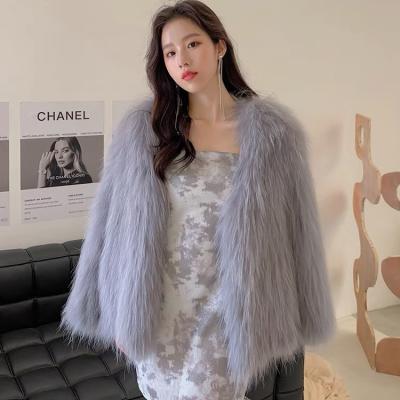 China Fox Best Selling Windproof Fur Coats Pink Fur Coats Women's Genuine Fur Coats for sale