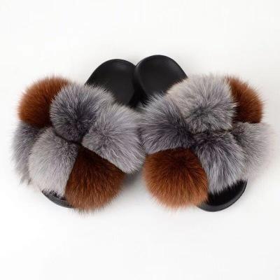 China Children's fur slippers, popular jelly leather wallets and fur slippers, girls' fur slippers 001 for sale