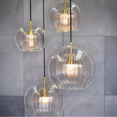 China Nordic Modern Lead Glass Pendant Light Modern Kitchen Hanging Light Bar Industrial Lamp Dining Living Room Decor Home Lighting Fixtures for sale