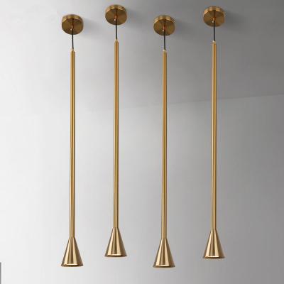 China Modern Post Modern Gold Horn Pendant Lights Iron LED Retro Lamp Bedroom Living Room Kitchen Light Fixtures Home Deco Lighting Fixtures for sale