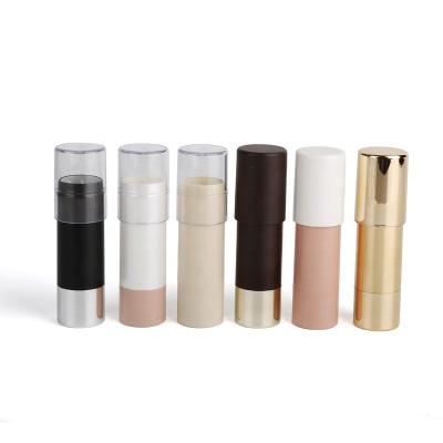 China Custom Cosmetic 5g Empty Cylindrical Blush Tube BB Concealer Base Screw Tube for sale