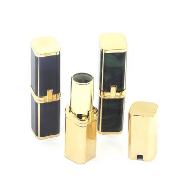 China Cosmetic Square Shape 12.1mm Cosmetic Packaging Tubes Lipstick Premium Magnetic Custom Empty Tube for sale