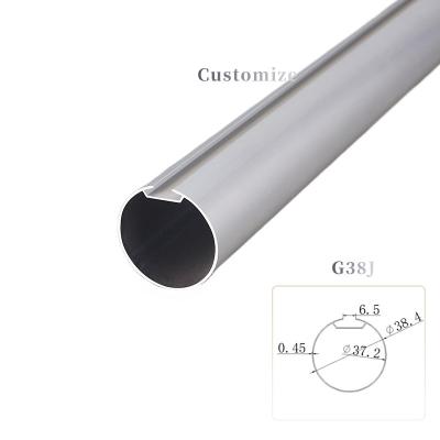 China Durable 0.45MM 38MM Wall Thickness Aluminum Alloy Tube Roller Round Blind Tube For Cortins Rollers Blackout for sale