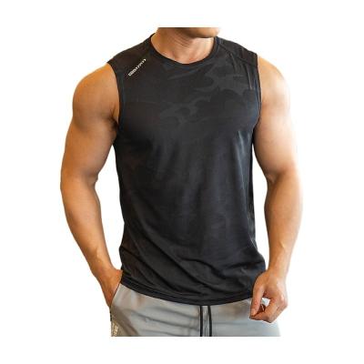 China QUICK DRY Casual Loose Workout Shirt Men's Gym Exercise Tops Tank Breathable Sleeveless Vest for sale