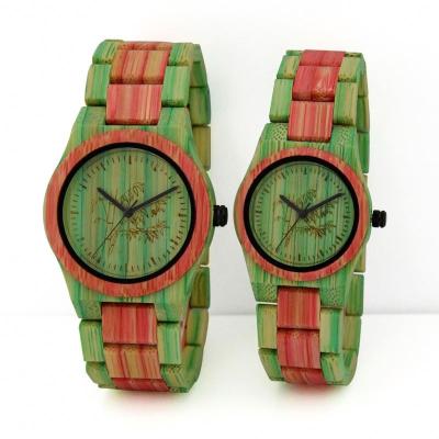 China Non-Specific Bamboo Casual Unisex Simple Quartz Men's Watches Wooden Watch OEM With Silicone Strap for sale