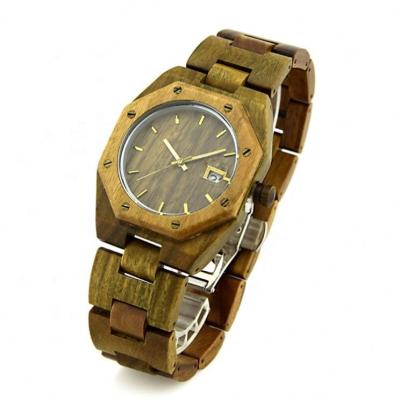 China Wholesale Customized Handmade Luxury Wood Movement Automatic Date Watch Japan Quartz For Men Sandal Watches for sale