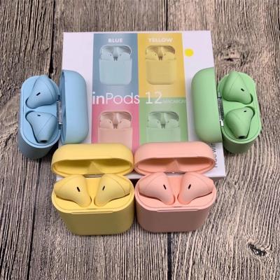 China 2021 hot sale shop window inpods In-ear 12 Macarons i12 earbuds price sport earbuds wireless headsets for sale