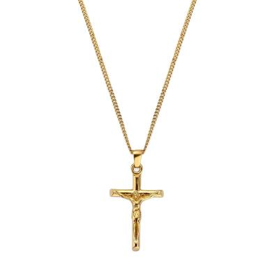 China High Quality Stainless Steel Cross Pendant Necklace Layered Jewelry Pendant Chain Cross Necklace for sale