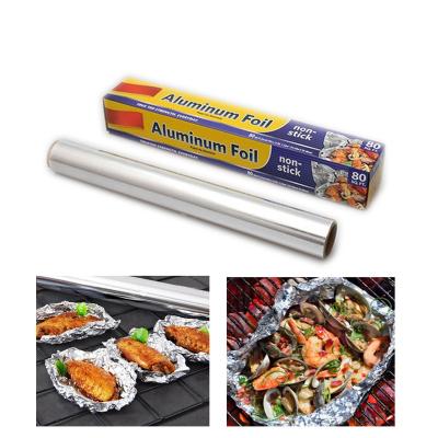 China Cooking Factory Sliver Kitchen Use Aluminum Foil Rolls Food Grade Aluminum Foil Roll Film for sale