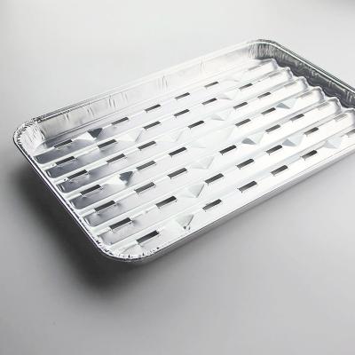 China Eco-friendly Aluminum Foil Dish Disposable Aluminum BBQ Food BBQ Tray for sale