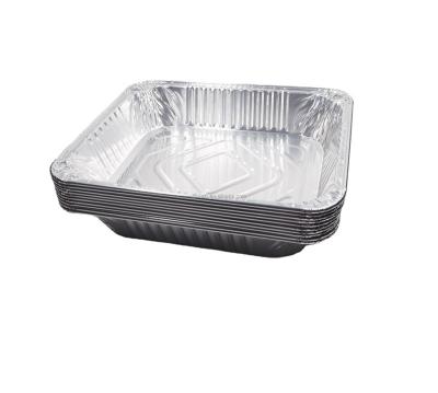 China Eco - Friendly Heavy Duty Disposable Casserole Aluminum Food Container With Lid Aluminum Foil Tray for sale