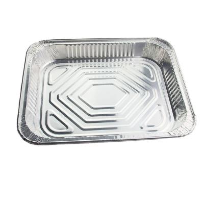 China Half Size Disposable Aluminum Foil Steamer Tray With Lid / Aluminum Foil Catering Food Tray for sale