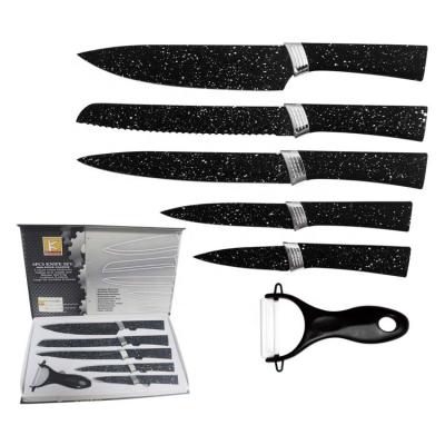 China Disposable EVA Tray Gift Box Packing 5pcs Knife Set Non-Stick Kitchen Knives for sale