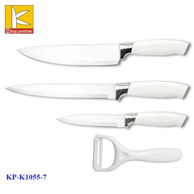 China 3pcs EVA Disposable Box White Color Knives Non-Stick Packing Kitchen Knife Set for sale