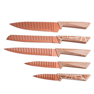 China 5 Pcs Stainless Steel Blade Kitchen Knife Viable Liner Set for sale