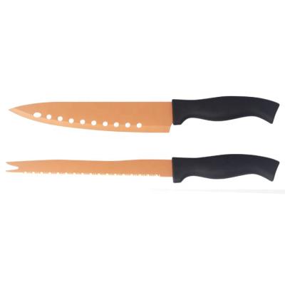 China 2 Pcs Disposable Copper Knife Set With Golden Coated On The Blade for sale