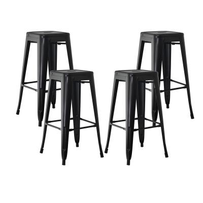 China Vintage Factory Outlet Stackable Classic Iron Bar Stool For Restaurant Or Home Bar 66 Cm Height for sale