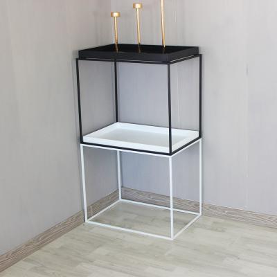 China 2022 Wholesale Cheap Fashionable Small Package Modern Design Side Table For Living Room Furniture Commodity Shelf for sale