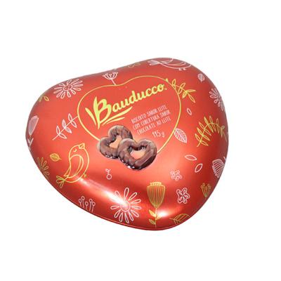 China Recycled Materials Chocolate Metal Can Heart Shape Tin Case Festival Promotion Gift Metal Boxes for sale