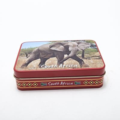 China Rectangular Recycled Materials Promotion Metal Chocolate Gift Tin Packaging Box for sale