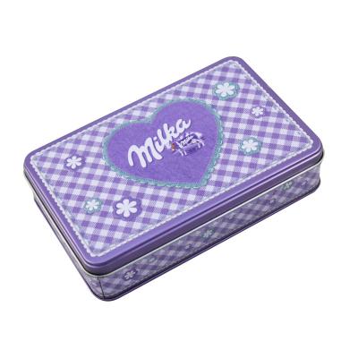 China Recycled Materials Cookie Packaging Metal Boxes Durable Cookie Tinplate Case for sale