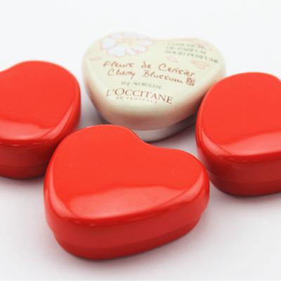 China Hot Sales Recycled OEM 2022 Mini Chocolate Candy Packaging Heart Shaped Materials Gift Tin Box for sale