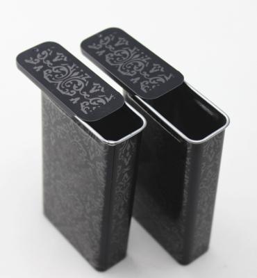 China Hot Materials OEM Factory Sales Recycled Cigarette Slide Metal Box With Slid Lid for sale