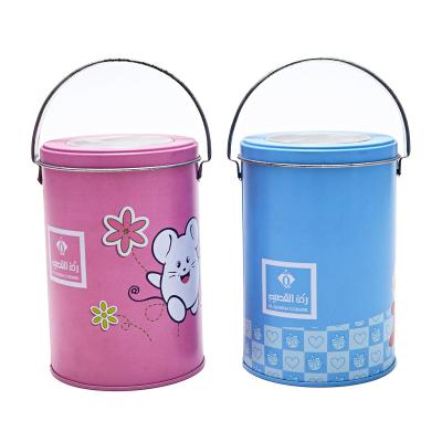 China Recycled Materials Wholesale Candy Tin Box With Handle for sale