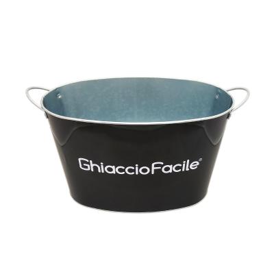 China Packaging Hot Sale Customized Printing Ice Tin Bucket Metal Bucket With Handle for sale