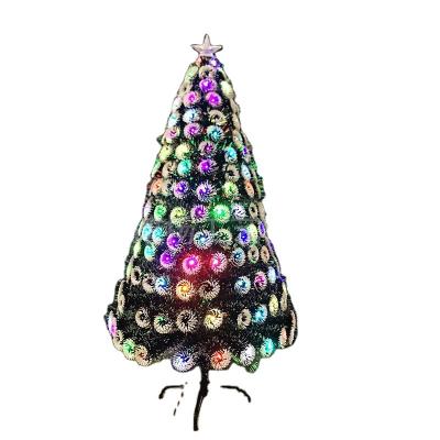 China Festival Use High Quality Custom Snow Decorated LED PET Fiber Optic Christmas Tree For The Holidays for sale