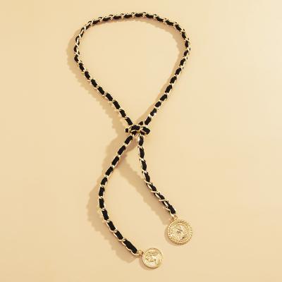 China Fashion Retro CLASSIC Jewelry Women White/Black Velvet Korean Iron Alloy Handmade Pearl Necklace Pearl Necklace for sale