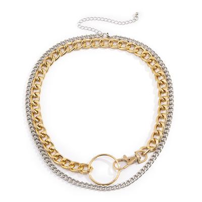 China CLASSIC Hot Punk Chain Necklace Alloy Personality Selling Single Layer Necklace for sale