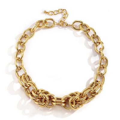 China European and American CLASSIC simple hollow metal O-chain necklace for sale