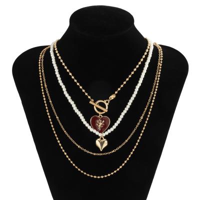 China FASHIONABLE Hot Sale Personalized Tasty Unique Shaped Colorful Beaded Layered Chain Necklace for sale