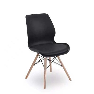 China Mid Century New Modern Chair Polypropylene Plastic Chair With Steel Leg Chair And Cushion Tulip New Tulip for sale