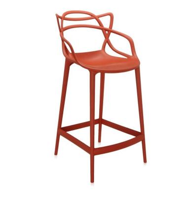 China Minimalist barstool armchair stackable outdoor leisure dining bar stool with high back pp barstool chair for sale