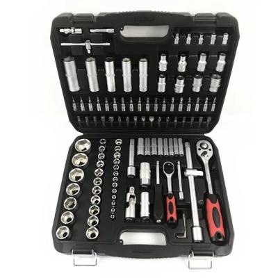 China Multi-Function Tool Kit 108 Pcs Household Ratchets Repair Tool Box Kit With Carry Box Wrench Socket Multi-Function Tool Kit for sale