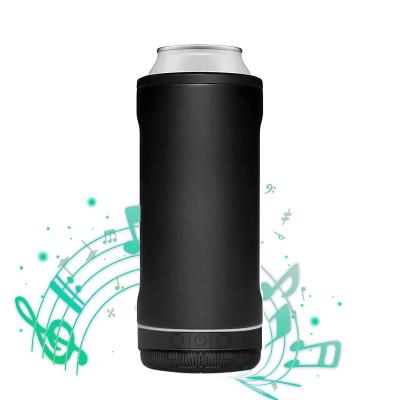 China No Tooth Speaker Water Bottle Sublimation Tumbler Vacuum Music Cooler Portable Outdoor Blue Mug for sale