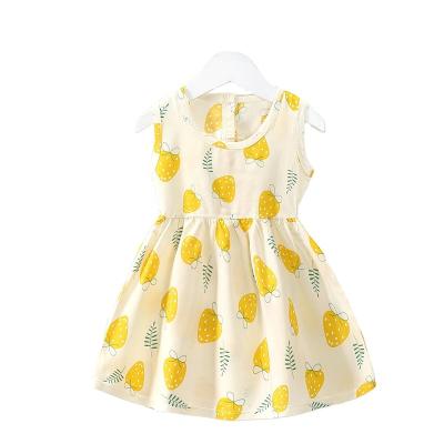 China Anti-wrinkle Girl Summer Birthday Party Dress Costume Princess Dress 2-6 Years Old Ready To Ship Little Kid Baby Flower Sleeveless Sweetie for sale