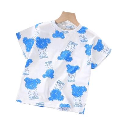 China Newborn children's boneless underwear baby T-shirt baby anti-pilling simple cotton tops boy's summer short-sleeved clothes for sale