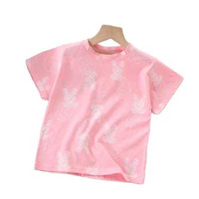 China Custom Logo Children Clothing Unisex Boy Anti-pilling Girl Fashion Anti-pilling Short Sleeve Fashion Kids Baby T-shirt for sale