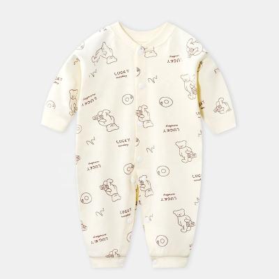 China Breathble Spring Cartoon Printing Romper Comfortable Long Sleeve One-Piece Underwear And Autumn Baby Clothes Newborn Cotton Baby Romper for sale