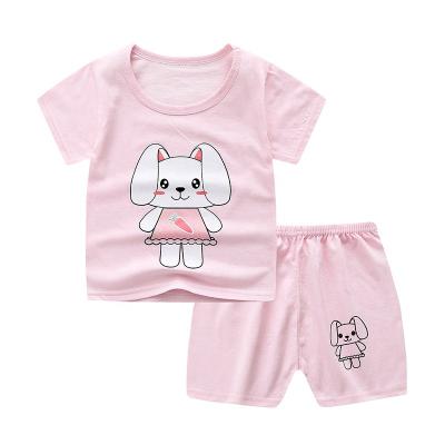 China Customized Toddler Boy's Breathable Cotton Shorts Sleeve T-shirt and Pull On Closure T-shirt Set for 1-6 Years Old Kids for sale