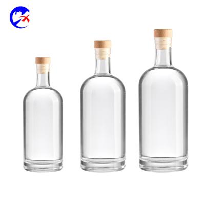 China Wholesale 200ml Beverage 500ml Wine Bottle Vodka Bottle 700ml Brandy Transparent Creative Custom for sale