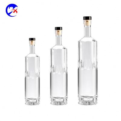 China Beverage Liquor Wine Bottle 500ml 750ml Glass Special Rectangular Bottle Customized Screen Printing Bottle for sale