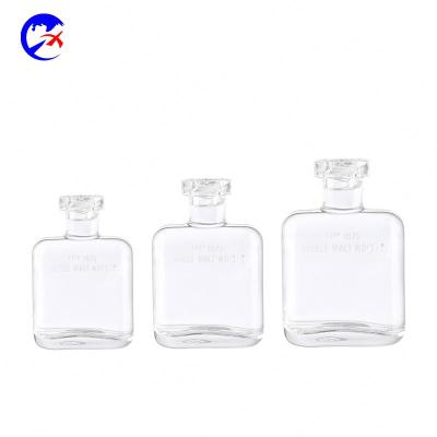 China Beverage super flint empty glass bottle with cork liquor bottle for wholesale for sale