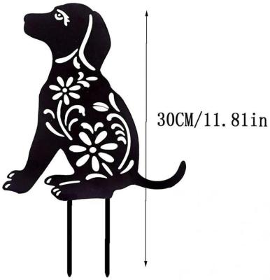 China Durable Silhouette Lawn Stakes Art Decorative Outdoor Garden Backyard Lawn Dog Sign Home Decor for sale