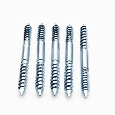 China Double Ended Screws Steel Galvanized Furniture Connector Steel Galvanized Screw Finger Bolt Hanger Screw Hanger Double Ended Bolt for sale